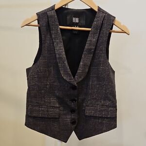 Vest With Metallic Threading